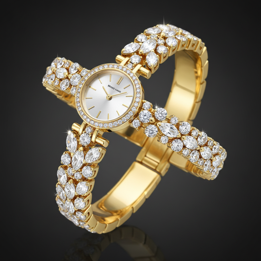 VELMONT Duchess jewelled gold bracelet women's watch