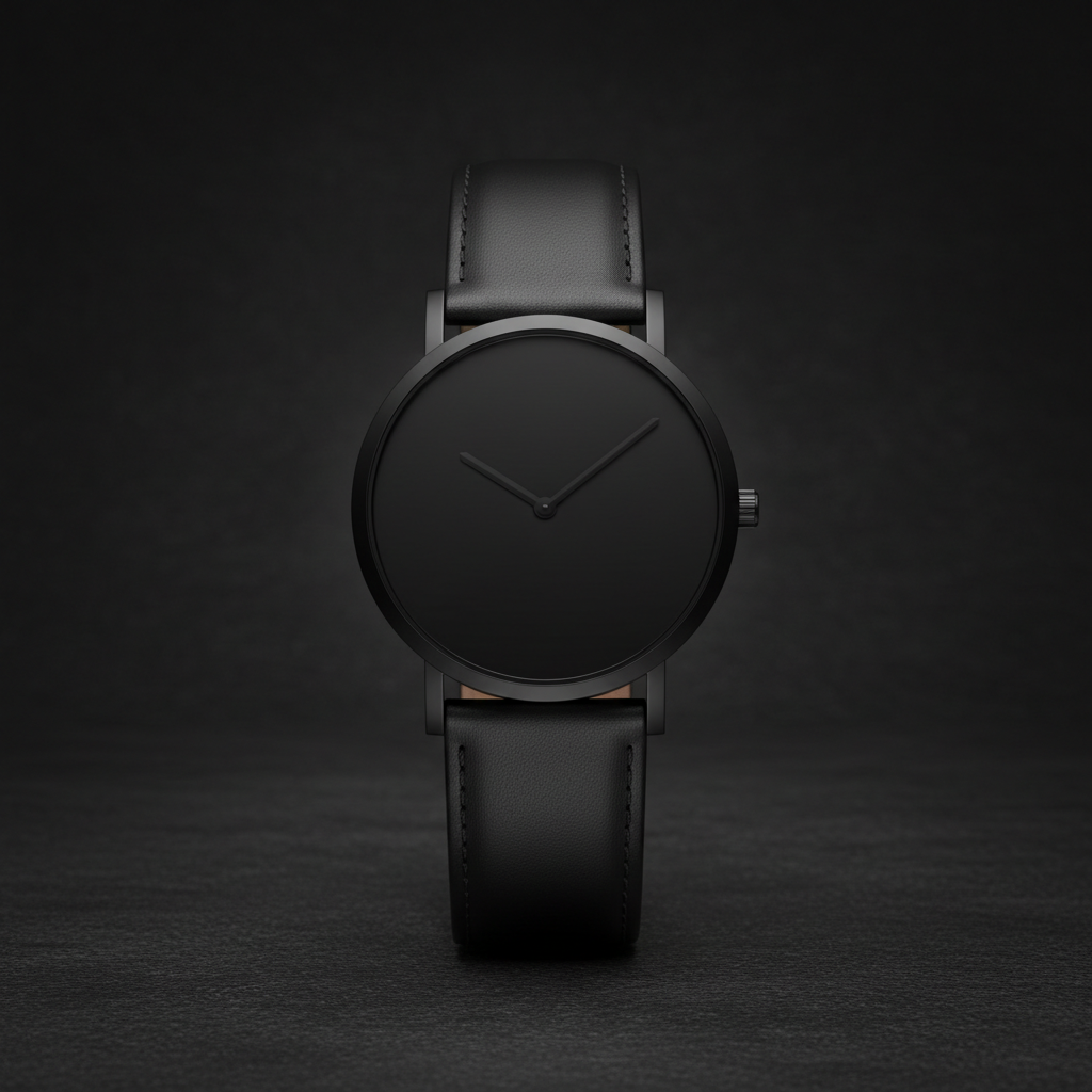 VELMONT Nocturne all black minimalist watch