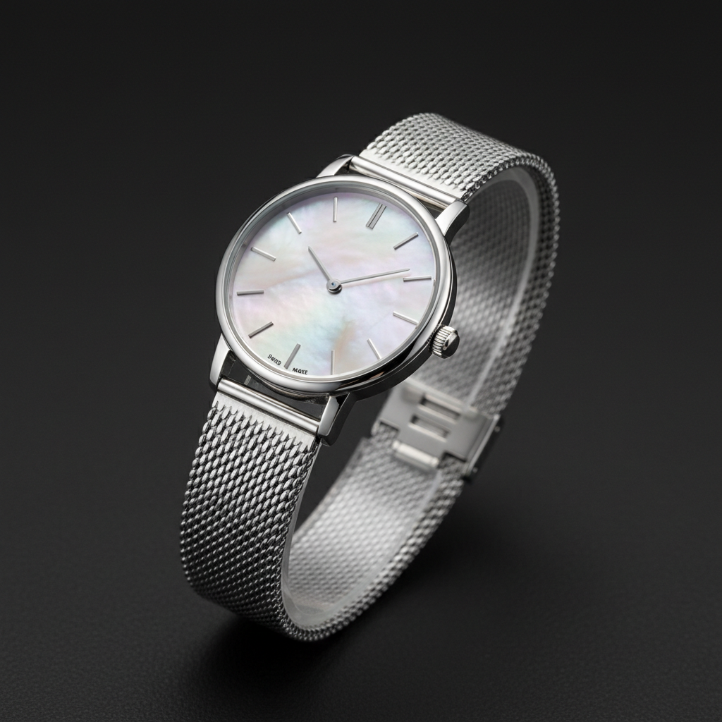 VELMONT Seraphine mother-of-pearl silver women's watch