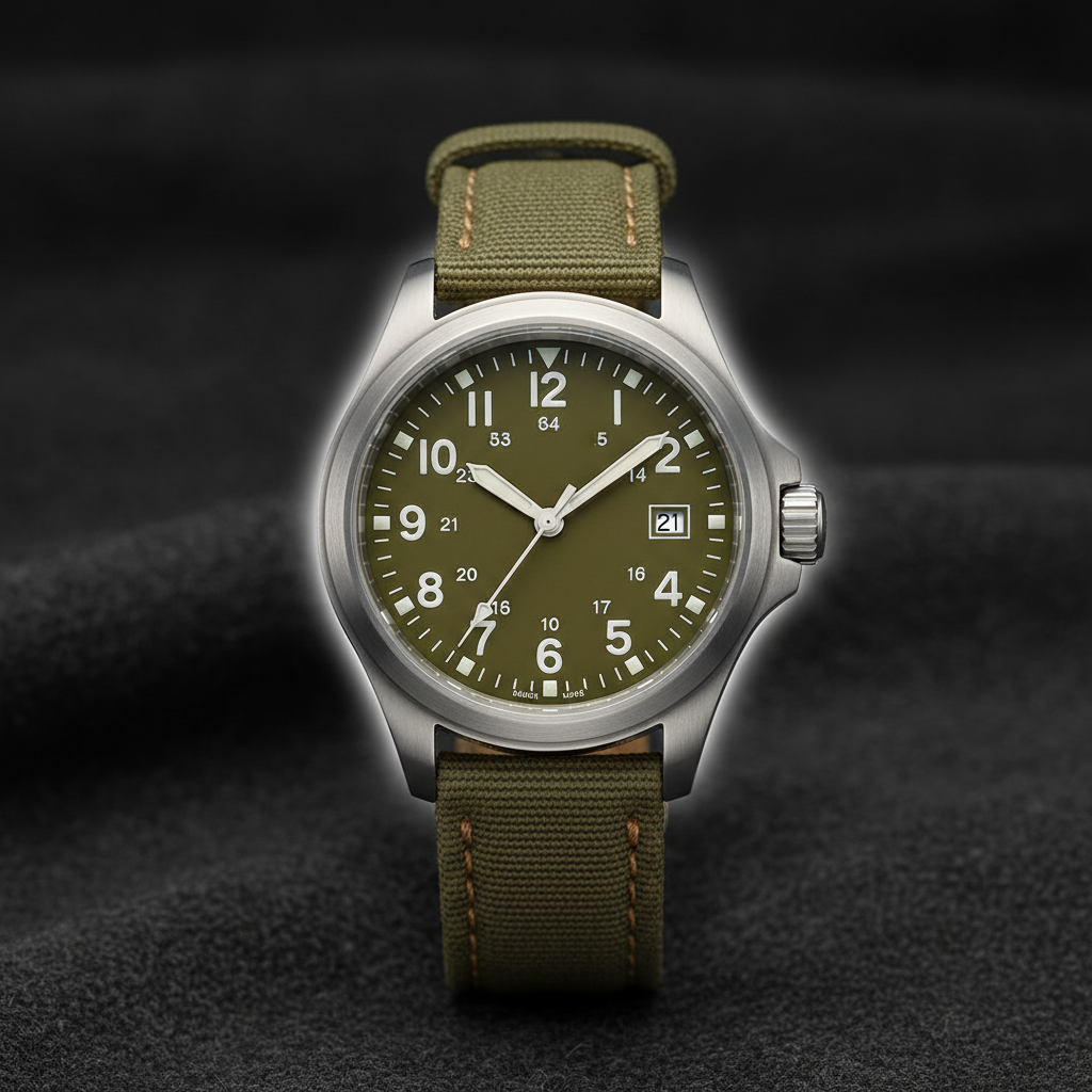 VELMONT Tempest khaki field watch